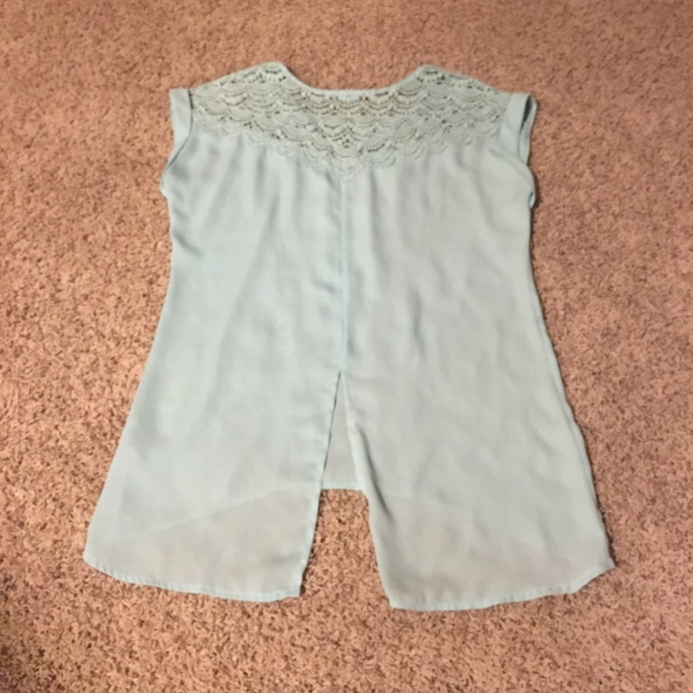 Mint Colored Work Blouse - Picture 2 of 3